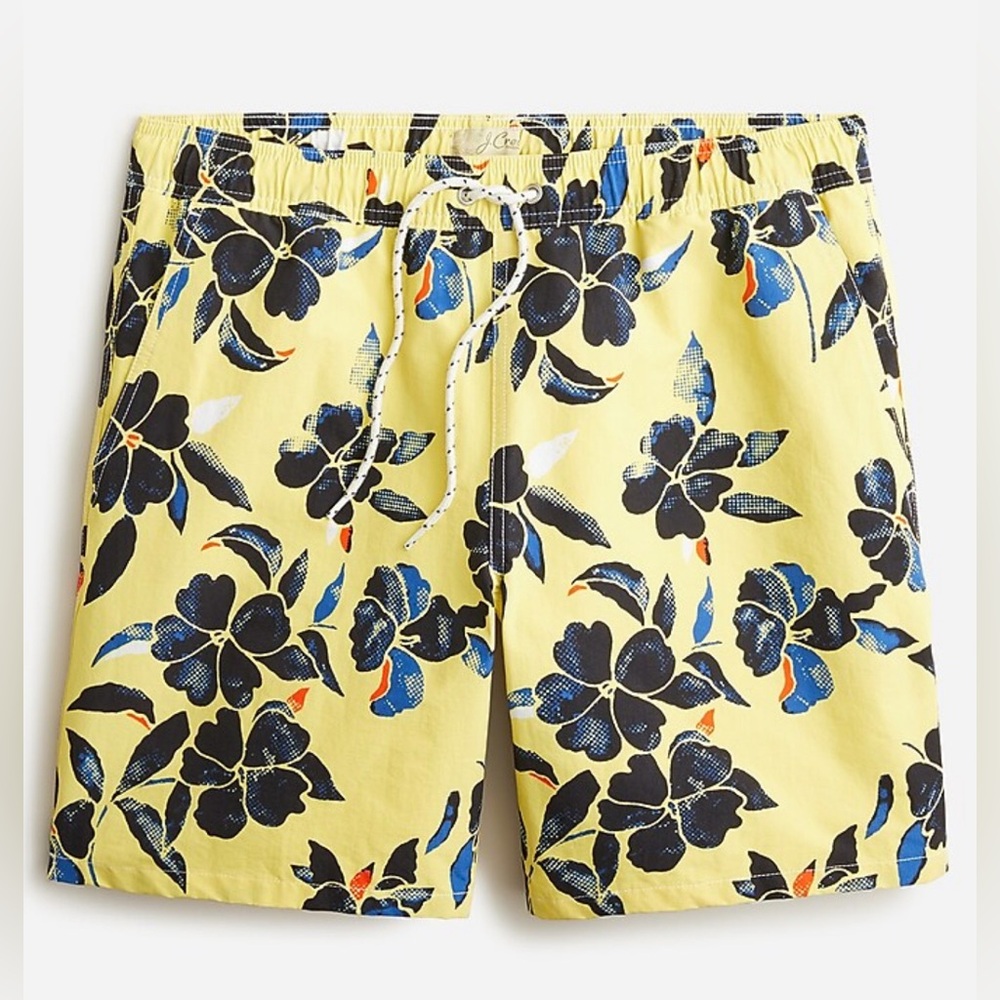 J. Crew Men’s Swim Trunk in floral prints SZ S